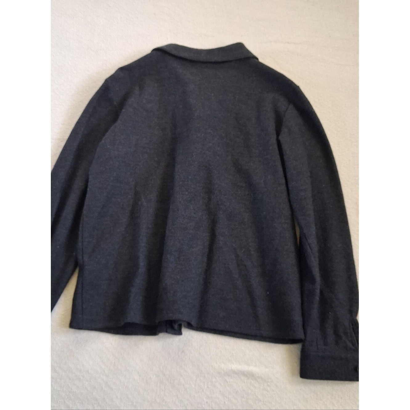 eileen fisher wool collared sweater medium minimalist quiet luxury lagenlook