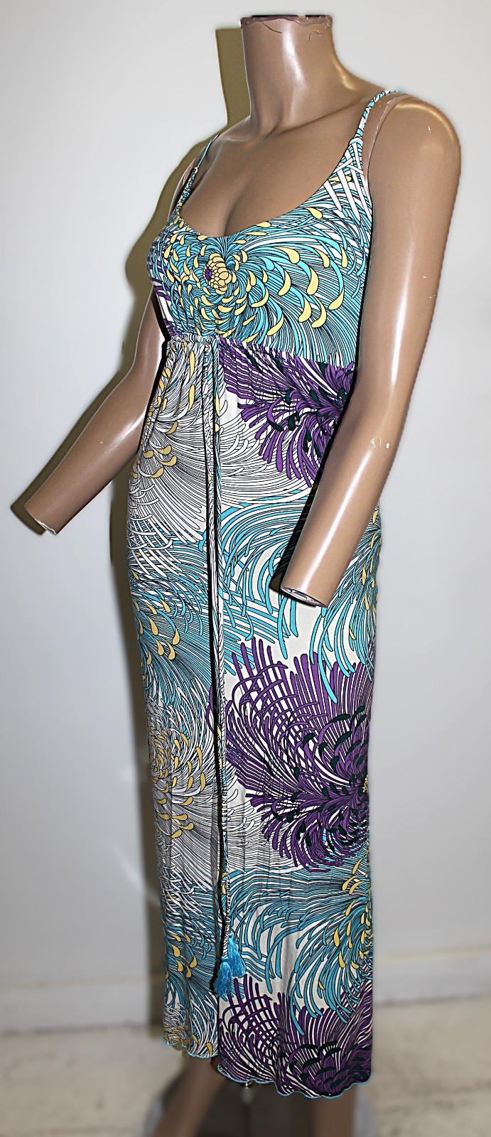 Zen Knits Hawaiian Floral Tank Vintage Dress Size L