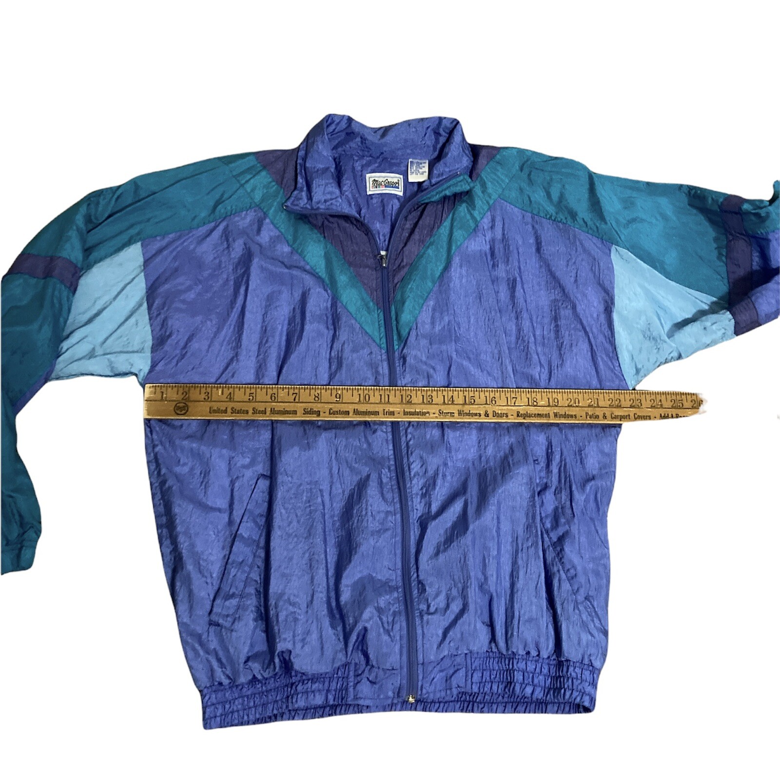 VTG 1990s Womens Track Jacket Windbreaker McGregor Size L STAIN