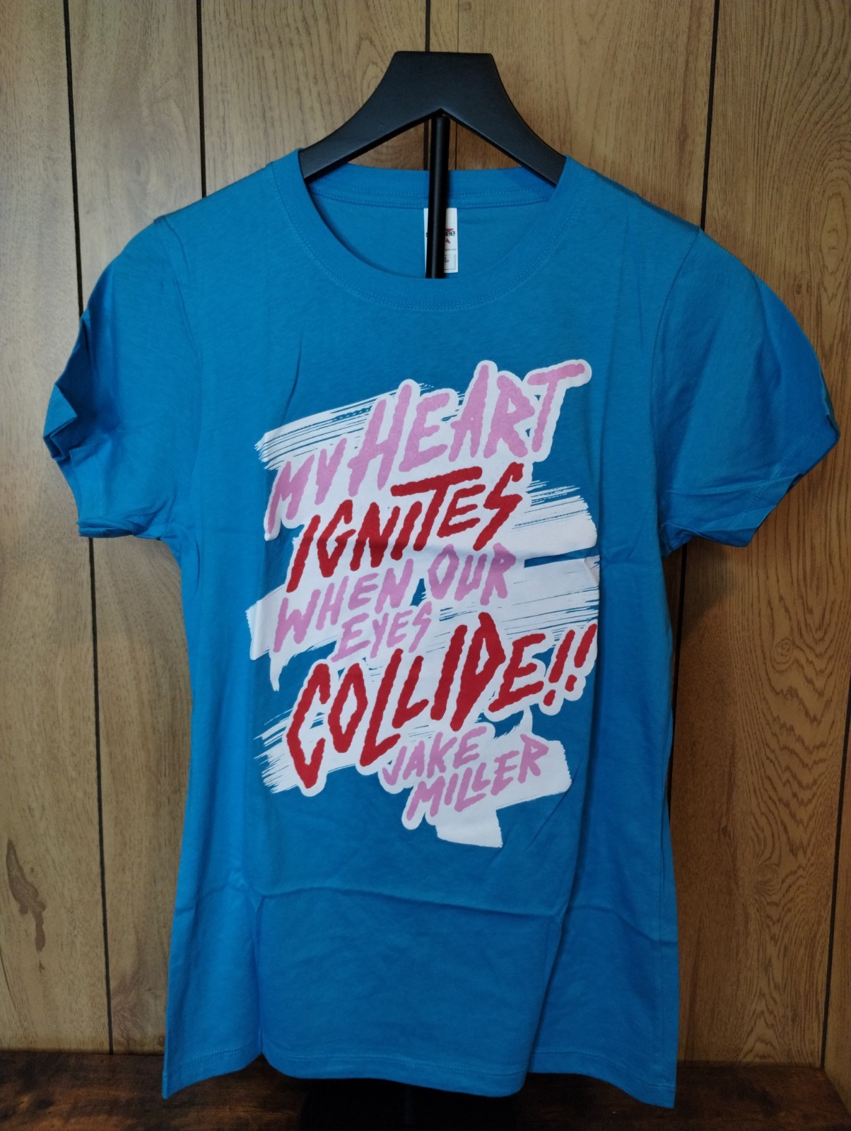 🎤 Jake Miller – “My Heart Ignites” Turquoise Graphic T-Shirt | Size L | New