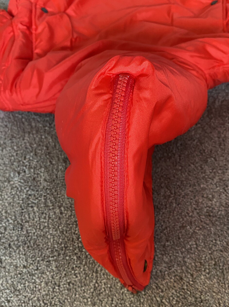 Vintage Obermeyer Womens M/12 Nylon Jacket Coat Red Made In British Hong Kong