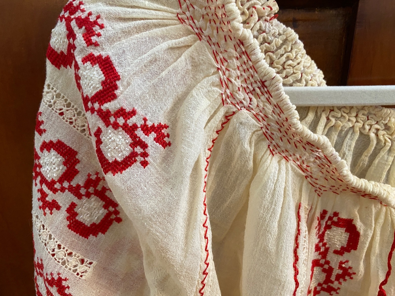 Antique Clothing Lot HANDMADE Peasant Blouses Baby Dress Apron Embroidered