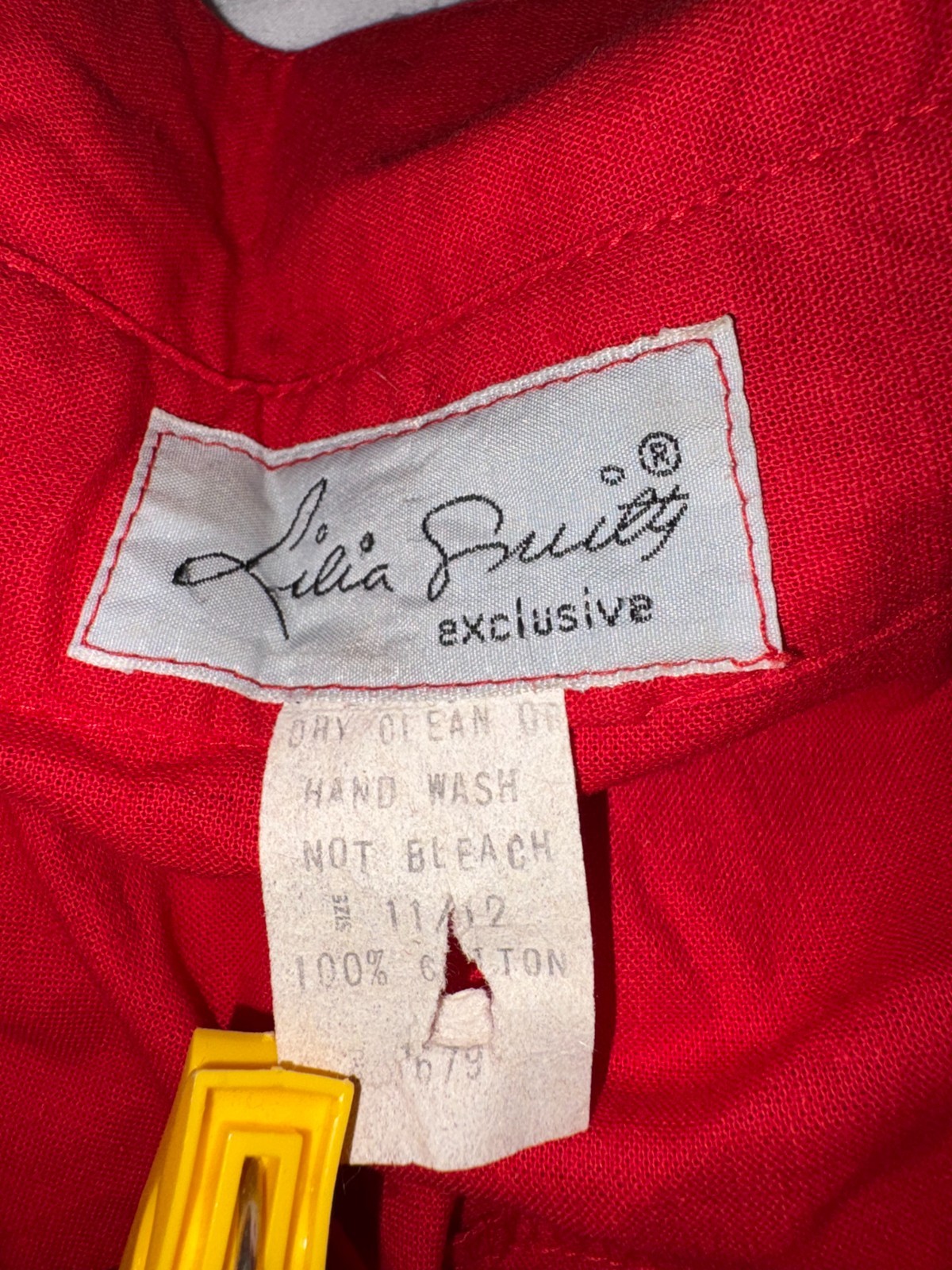 VTG Lilia Smith Smitty Dress Rodeo 11 12 Lace Country Western RED Silver Button