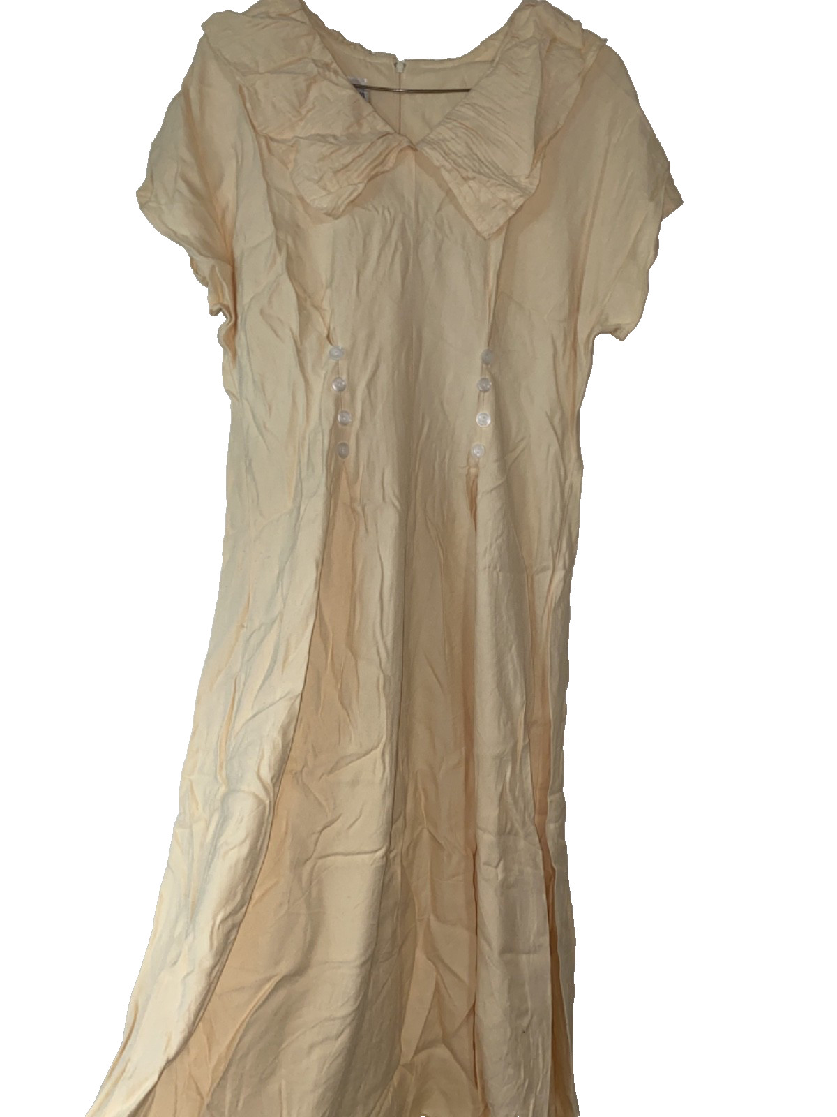 Summer Vintage 1940s Style Women’s Dress wth Tie Back, 12 (fits small/medium)