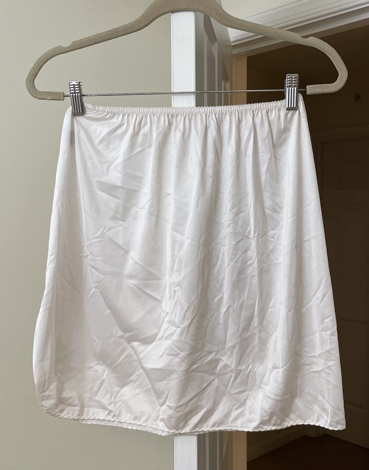 Wondermaid Slip Non Cling White Nylon Style 490 Vintage Women’s Medium 19″