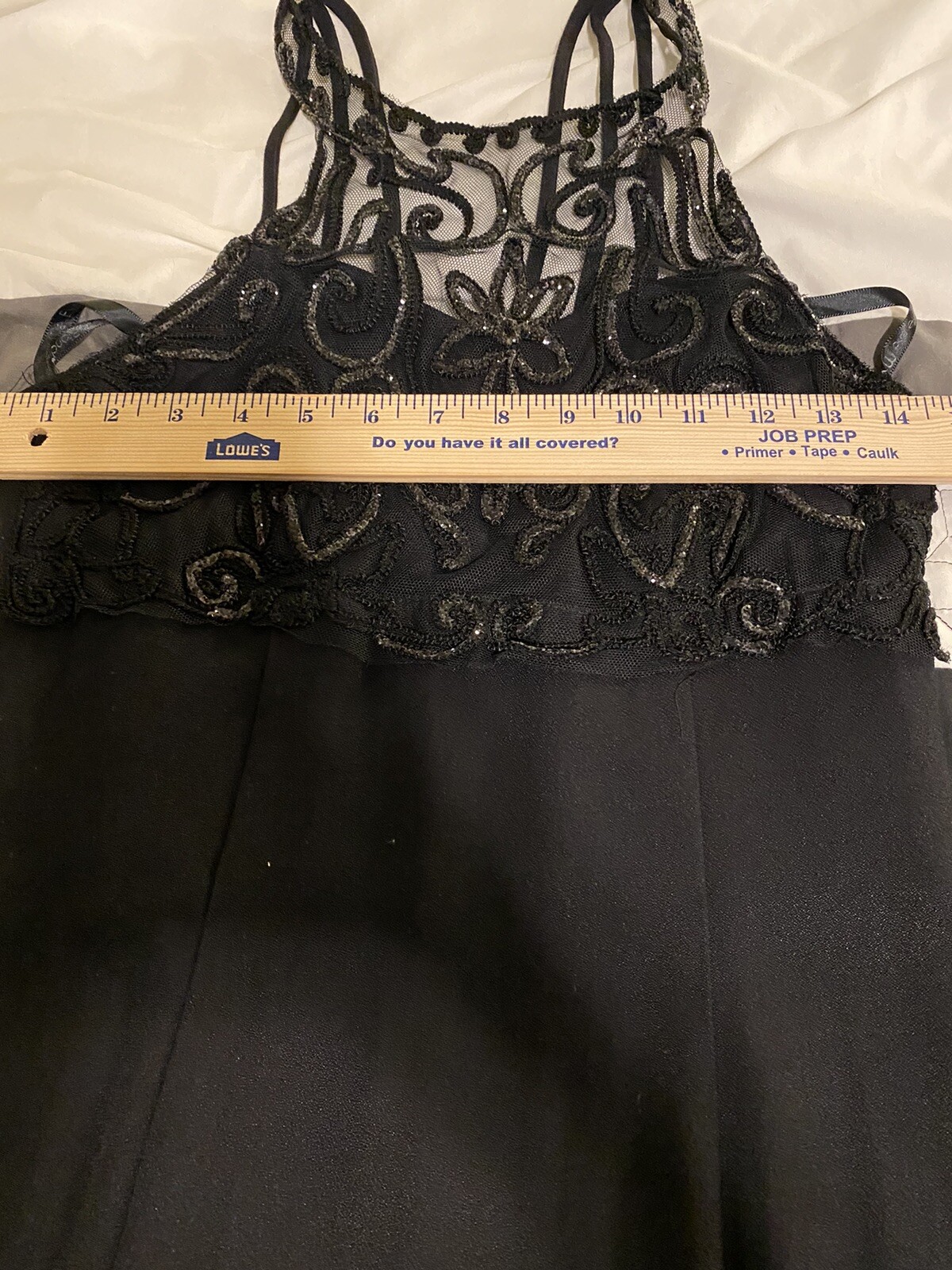 Blondie And Me Vintage Black Beaded Evening Formal Dress Made In USA Size 7