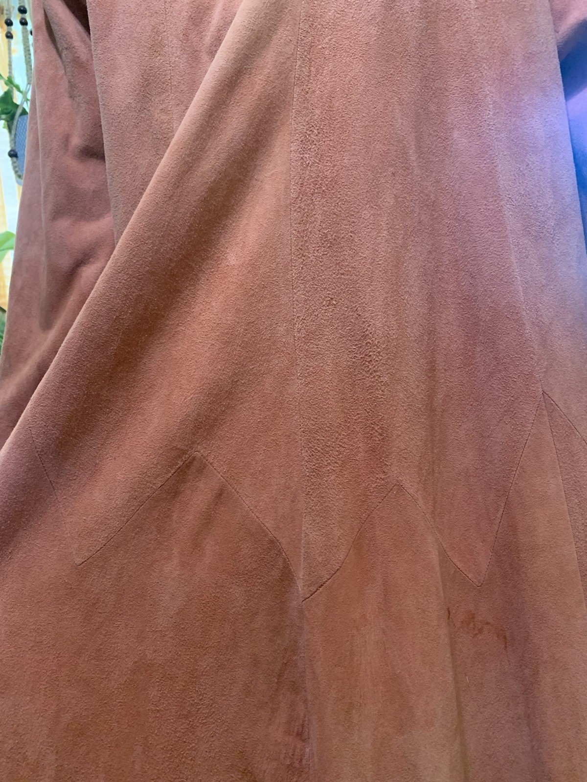 1930s 1940s RARE vintage Hudson Bay Fur Company Suede Leather CORAL Coat Jacket