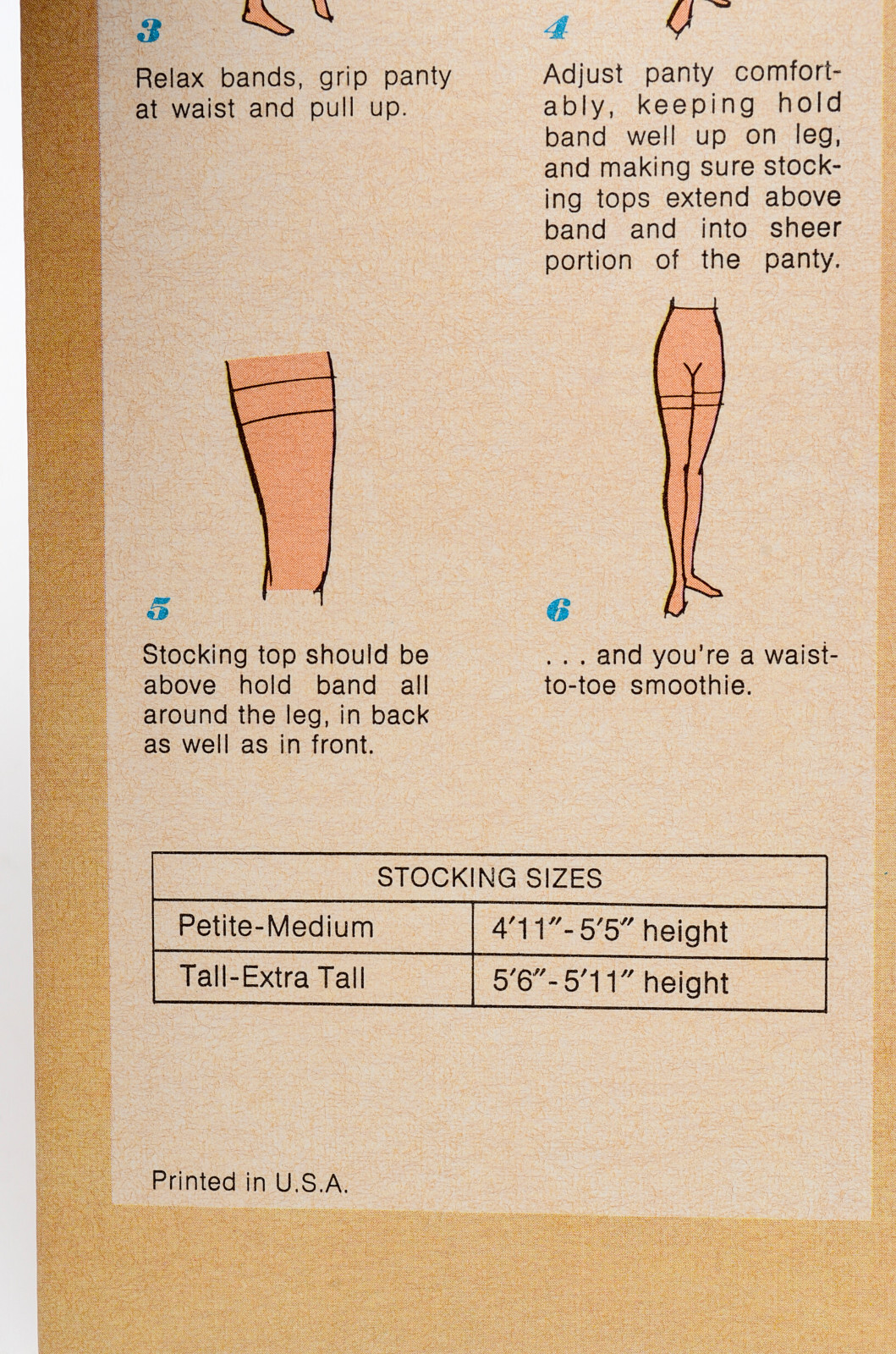 Beauty Mist Panty + Hose Tall/Extra Tall Stockings only x3 2885 Tanglo NEW VTG