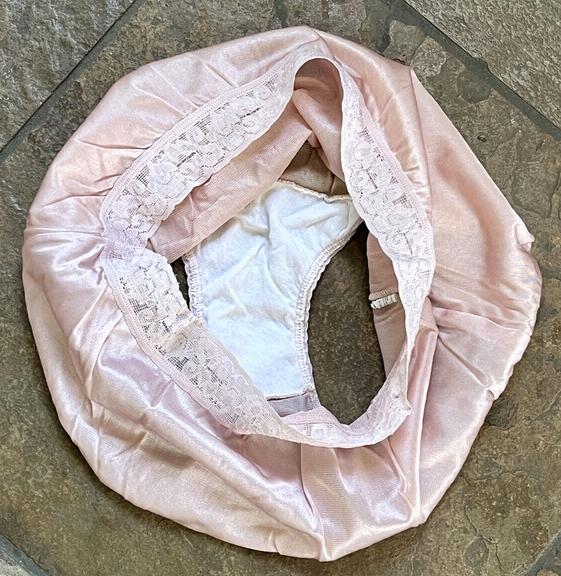 HANES 9/2XL Mauve Silky Smooth Semi Sheer Nylon Full Brief Panties VTG #06
