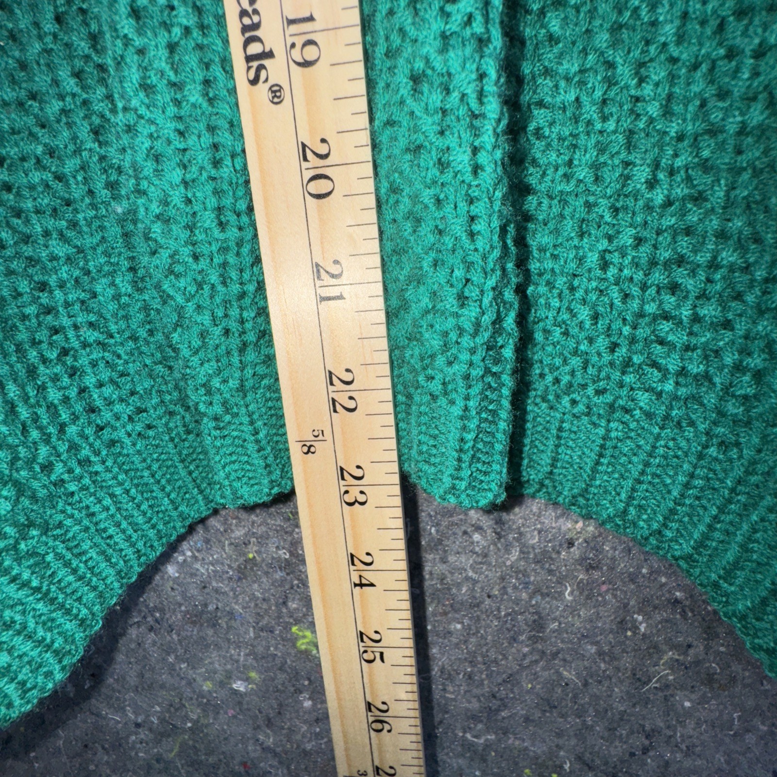 Vintage Bobbie Brooks Green Chunky Knit Sweater Textured Slouchy 90s Grunge