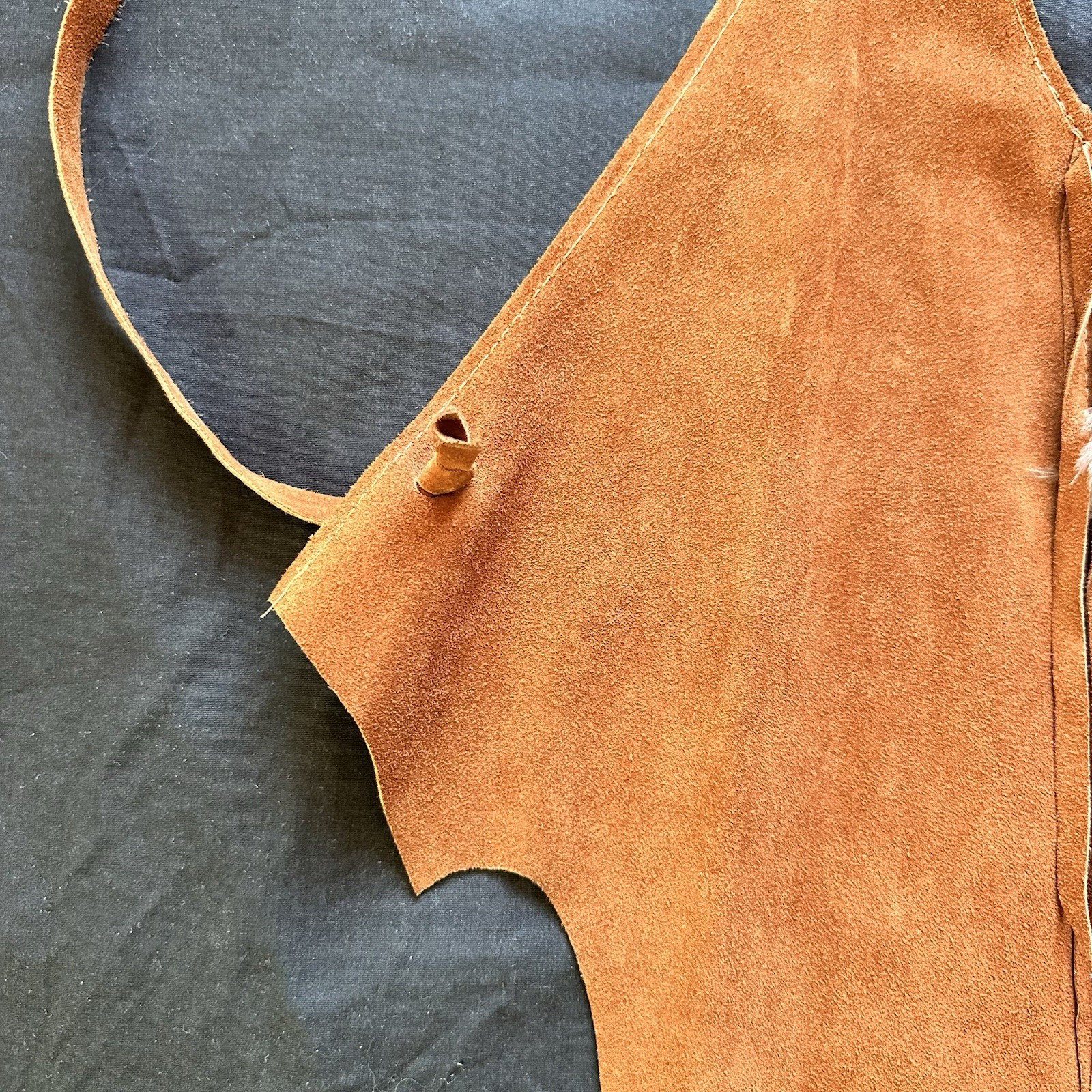 Vintage 70’s NWOT Deadstock Rust Brown Suede Halter Top. Small. Boho. Festival.