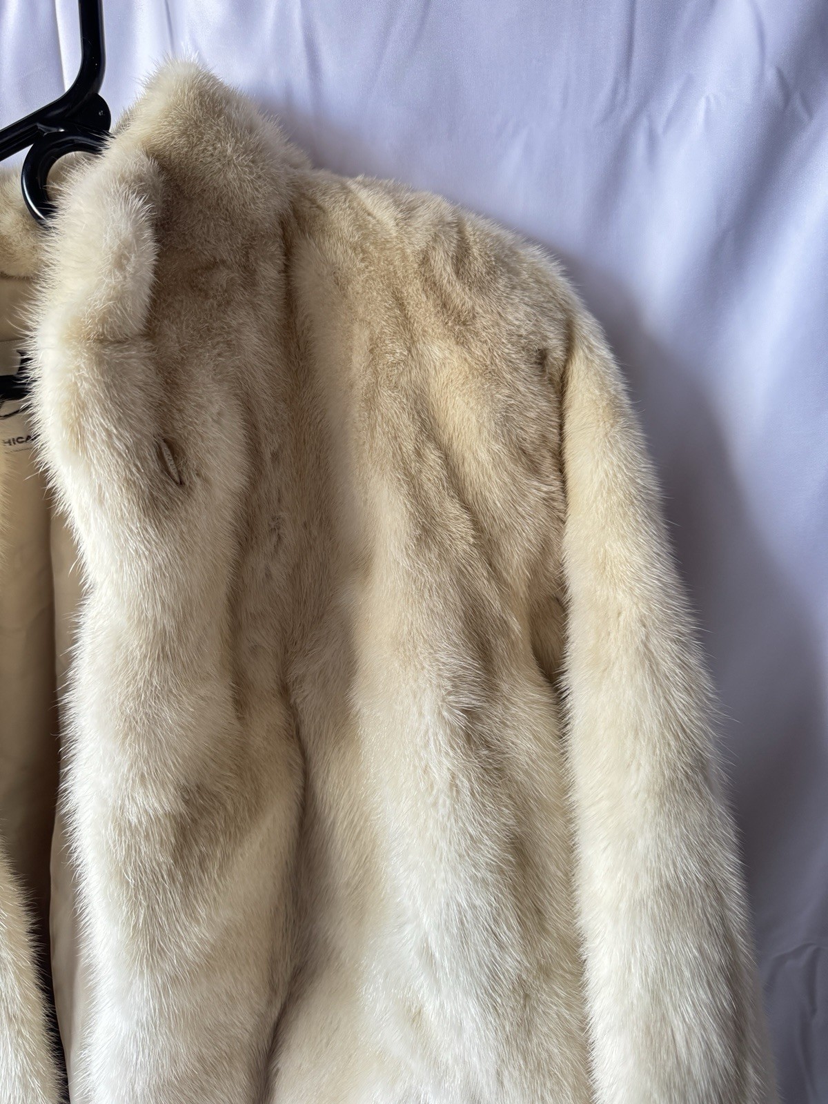 Vintage Evans Fur Coat Jacket Beige Soft Chic Chicago Paris Milan