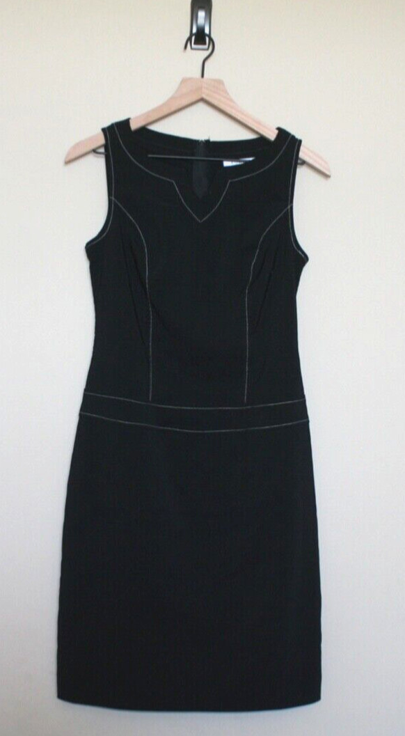 Vintage Dress Sheath Black Juniors Size 6 7 Sleeveless USA Y2K 1990s