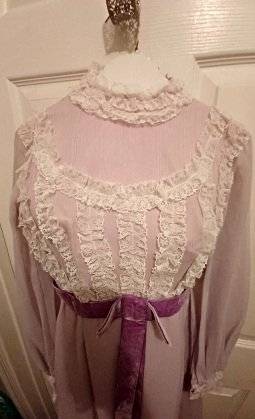 Vtg Victorian Gown Stroll Theater Rockabilly Gibson Woman’s Dress Size S 5 / 6