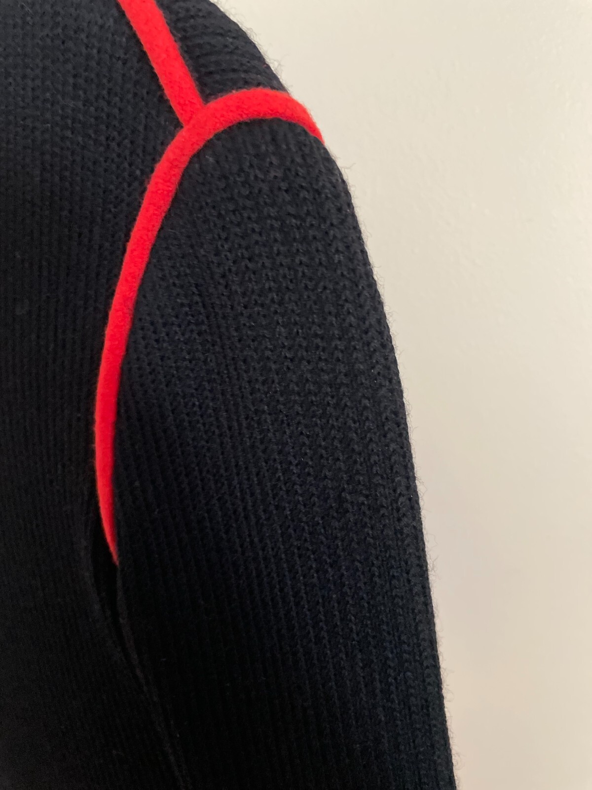 VINTAGE 60s Space Age hero black red knit dress US 2 UK 6 IT 38 FR 34