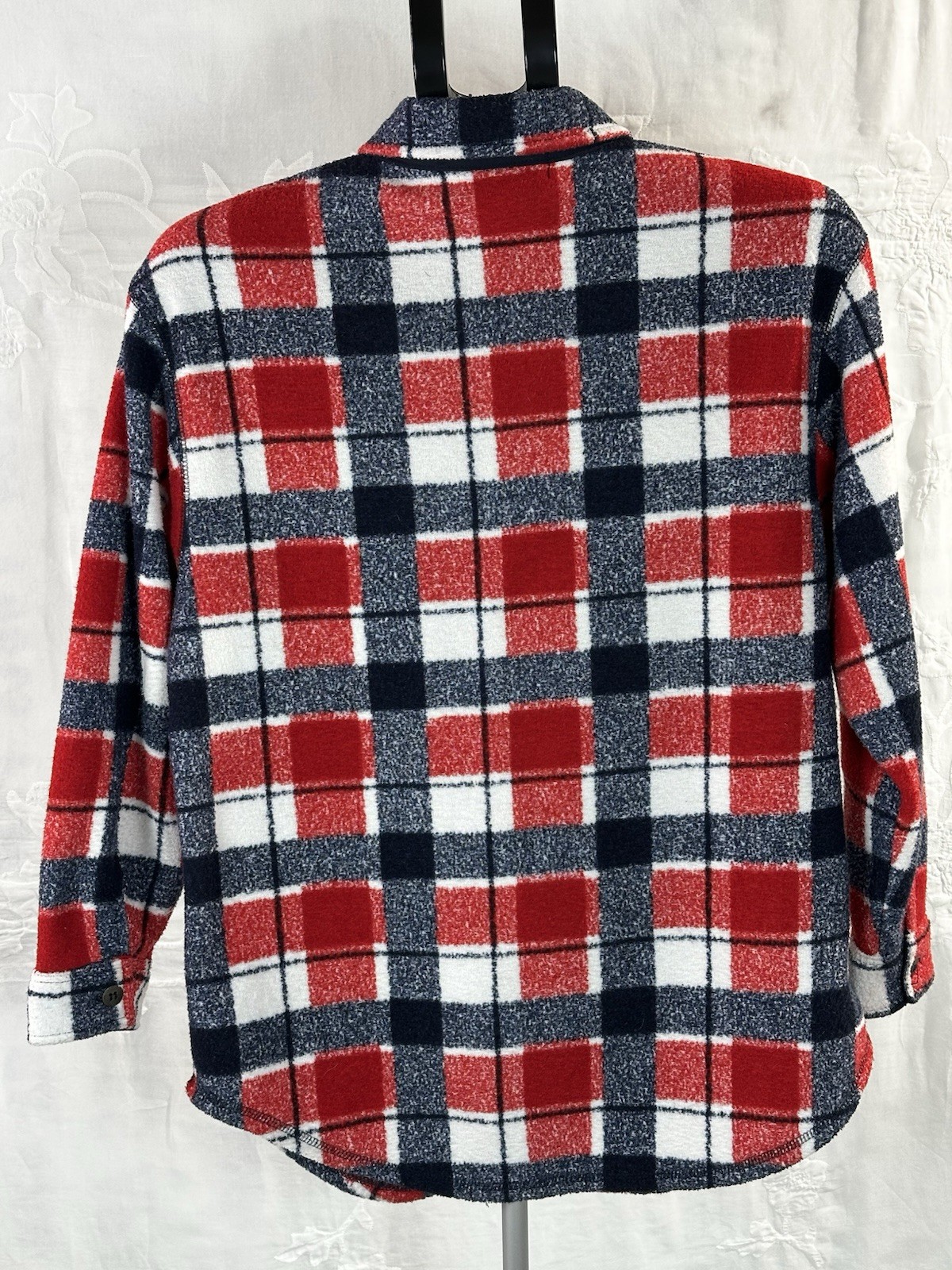 Vintage Blast Red Plaid Fleece Shacket – Americana / Cozy Cabin women’s szS