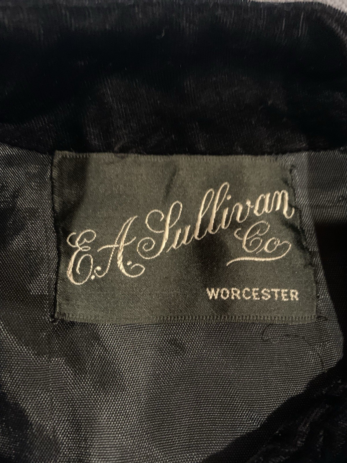 Vintage 1940s Black Velvet Opera Cape Size L/XL EA Sullivan & Co Worcester Mass