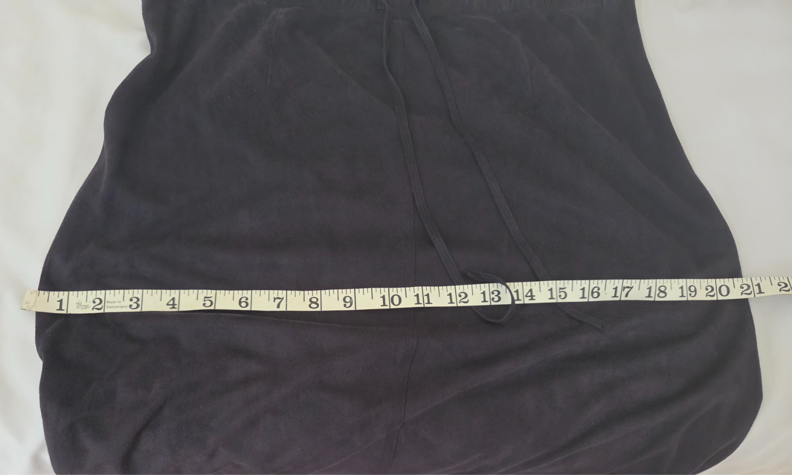 Vintage Faux Suede Long Black Skirt with Side Slits from J Jill