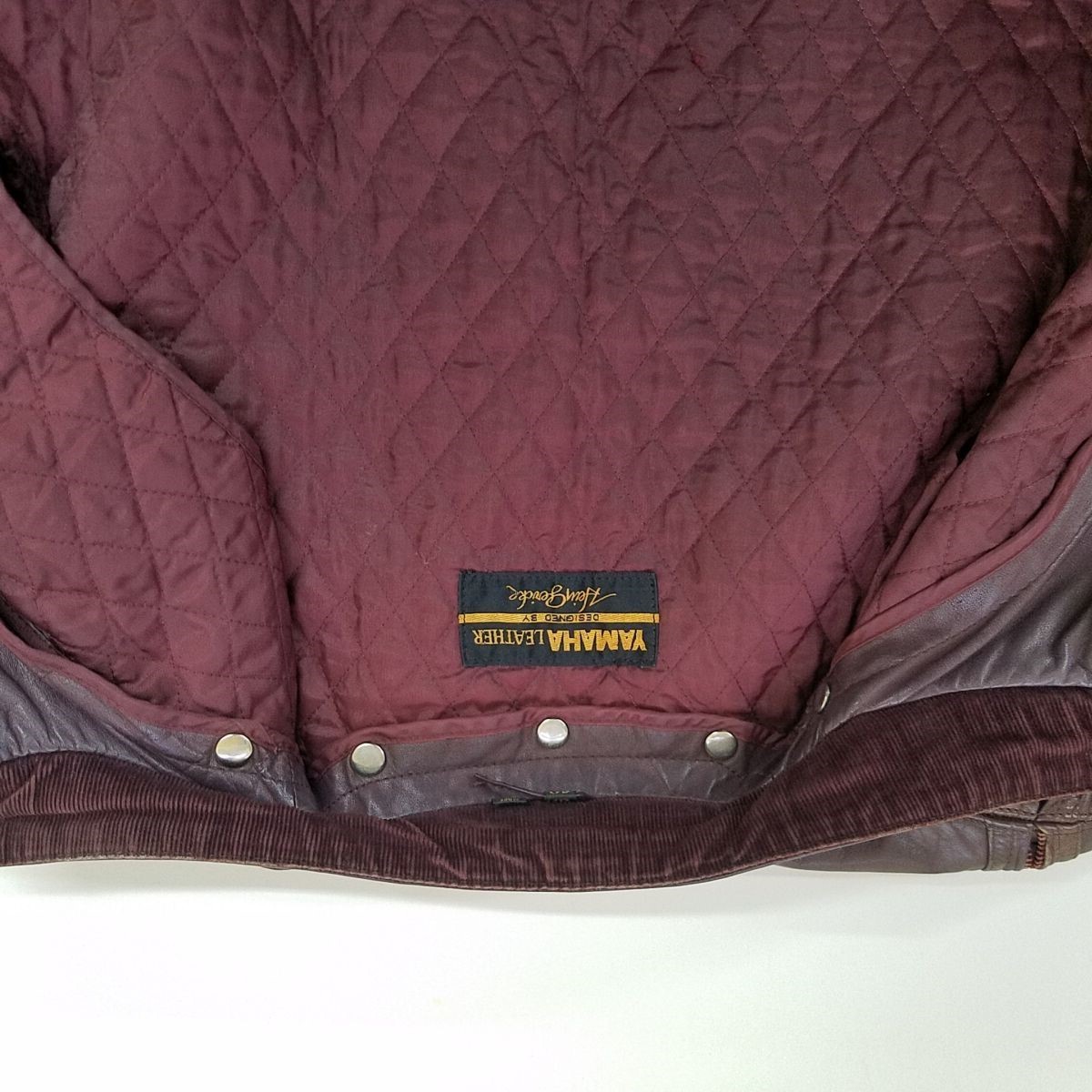 Vtg Womens Size 40 Yamaha Brown Wine Leather Moto Jacket & Liner Hein Gericke