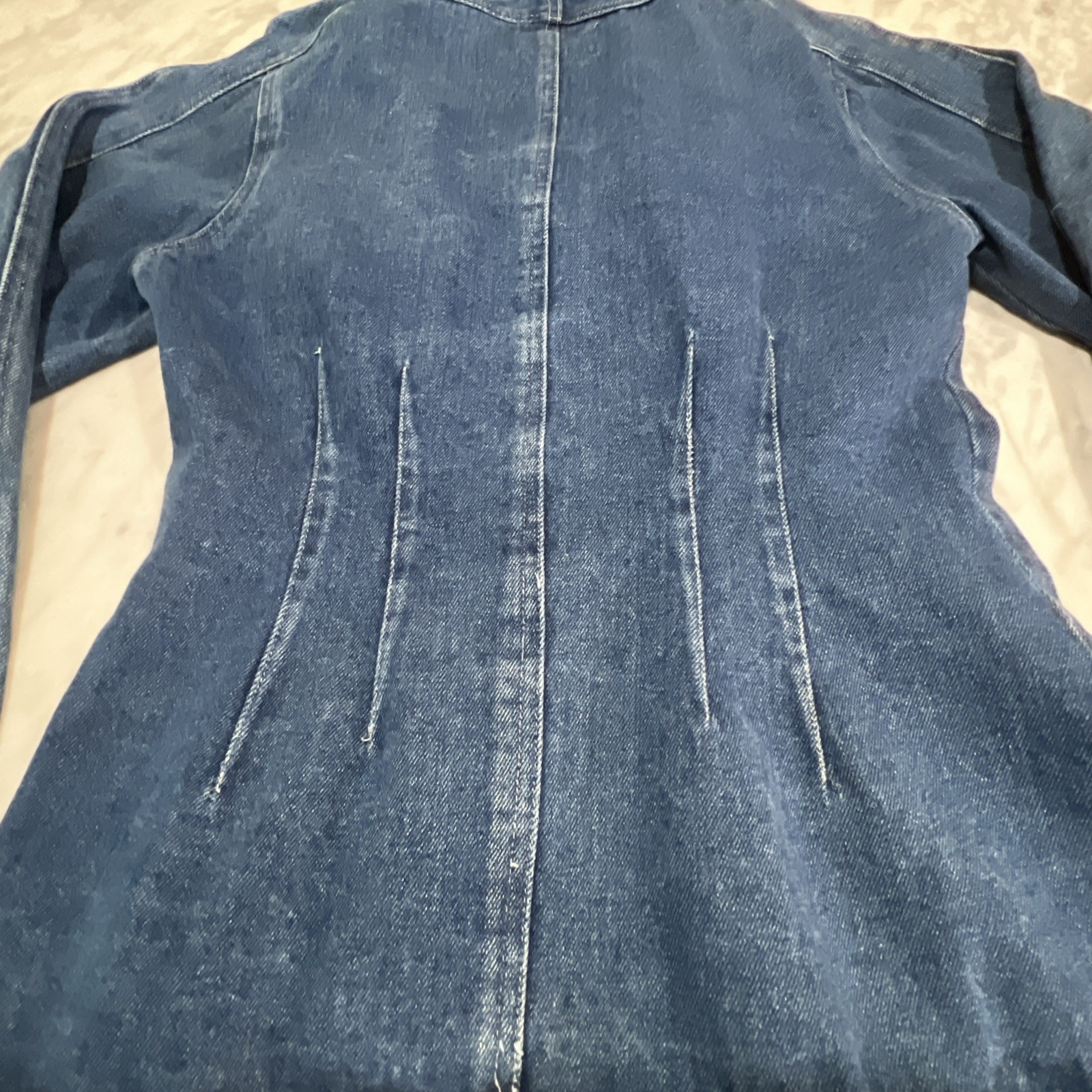 Vintage Changes Jean Jacket Womens 6 Blue Single Breasted Fitted Pockets 70s 80s