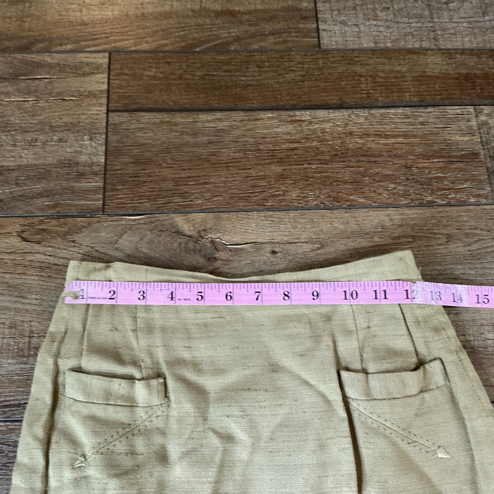 50s 60s VTG Sportempos NY Olive Pencil Skirt Custom Contoured Lined Sz XS #32E2