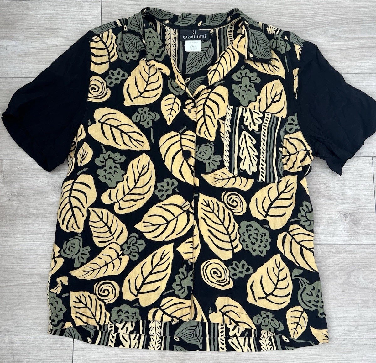 Carole Little Womens Blouse Top Size 12 L Boho Vintage 100% Rayon
