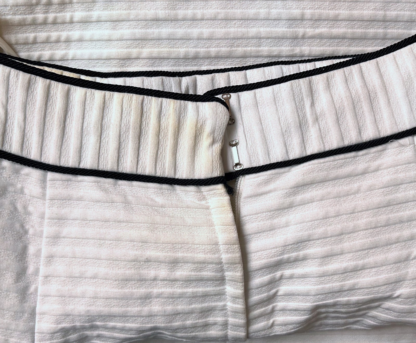 Vintage 1960s 70s Preppy Mod Hostess Maxi Skirt Palm Royale Black/ White sz S