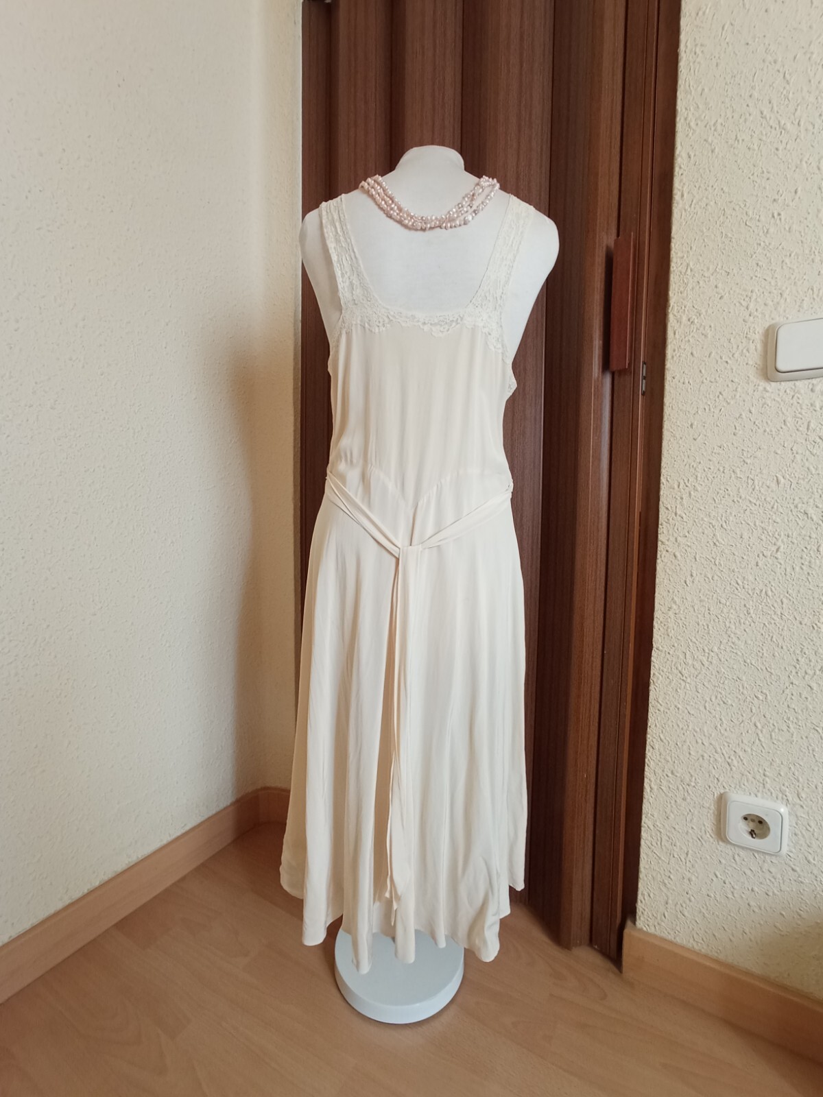 Vintage 1940s Bridal Silk Nightgown/Peignor Set – Honeymoon -S