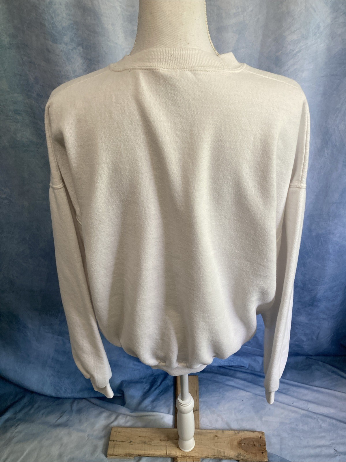 VTG 90s Jerzees NuBlend Grandmacore Autumn Sweatshirt XL White Teddy Bears Fall