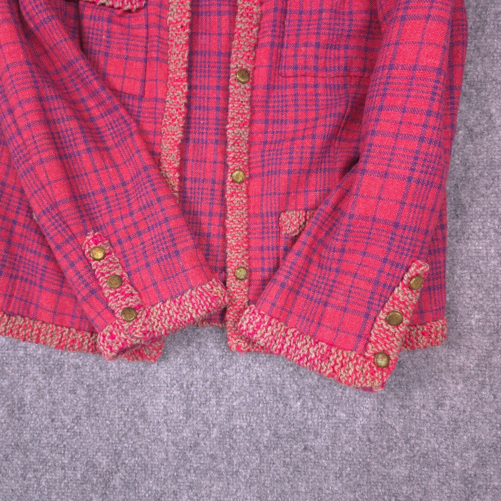 Handmade Plaid Tailored Blazer Women Pink Vintage Academia Clueless Preppy Retro