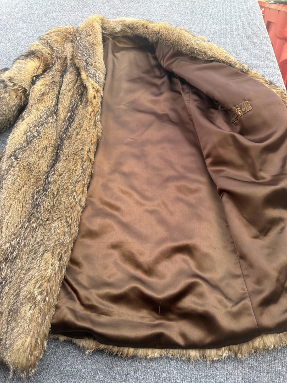 Vintage Genuine Raccoon Fur Coat Full Length 80s Glam Shawl Collar Made USA