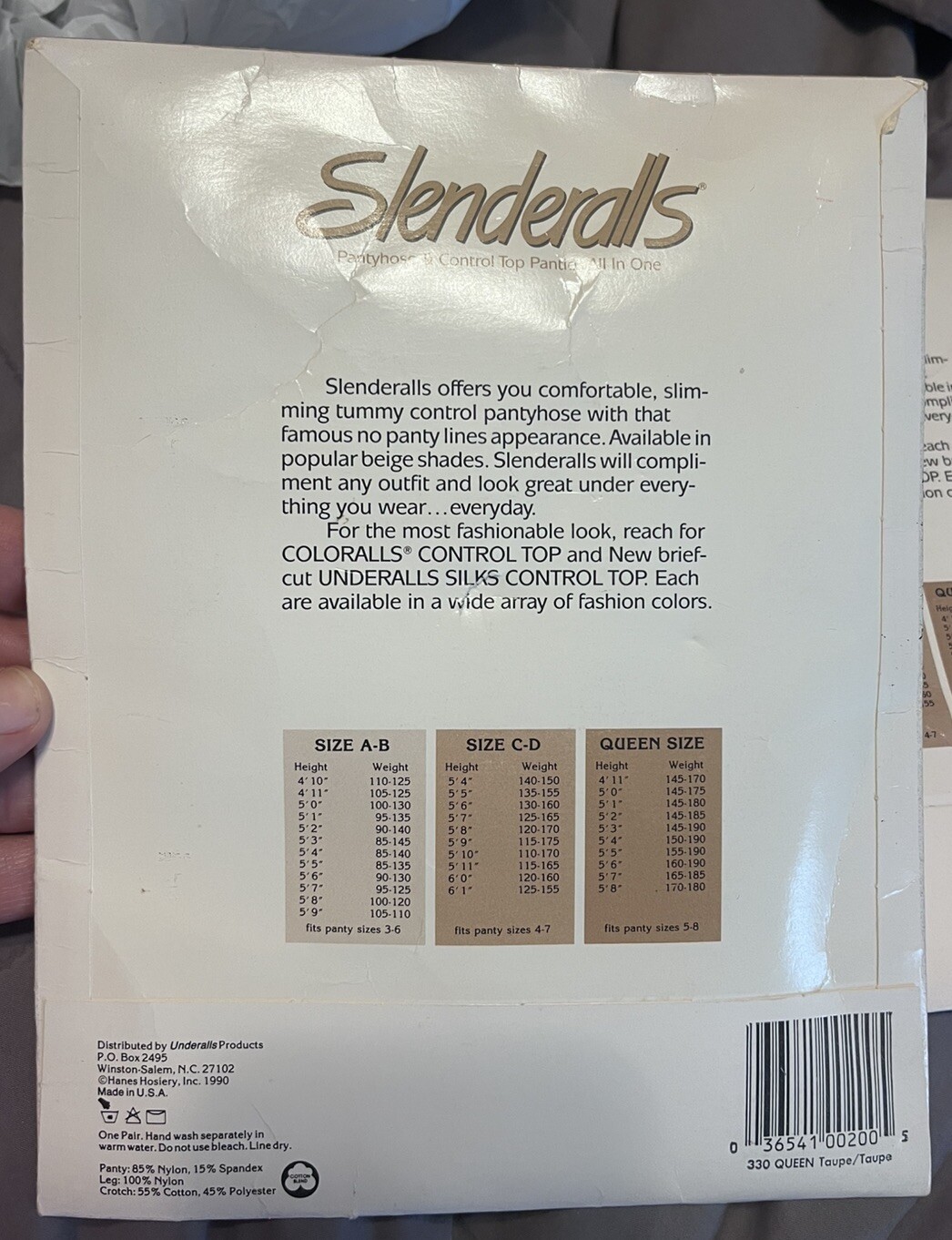 Vintage Slenderalls x2 Underalls Pantyhose Sandalfoot Taupe sz Queen No. 330X