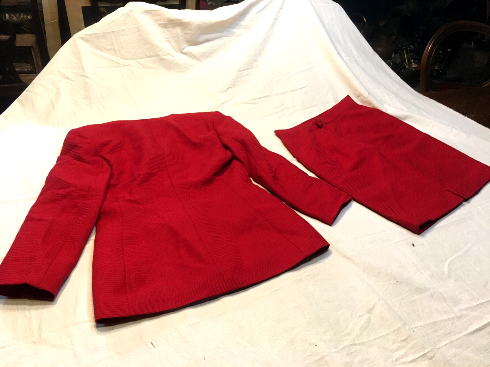 VALENTINO MISS V COM.TO WOMENS VINTAGE WOOL SILK SKIRT JACKET SIZE 42 C. 7546 ITALY
