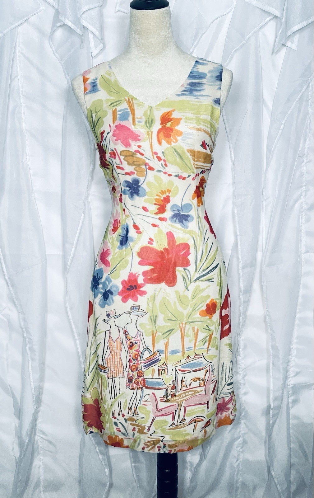 🔥Carol Anderson California Silk Sheath Dress Size Medium Y2K (was $29.)