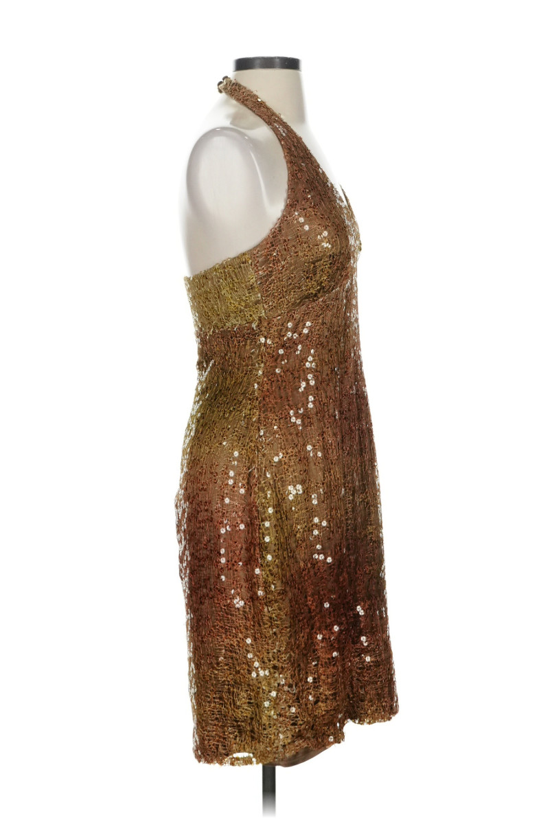 Vintage Kay Unger Sequin Backless Dress