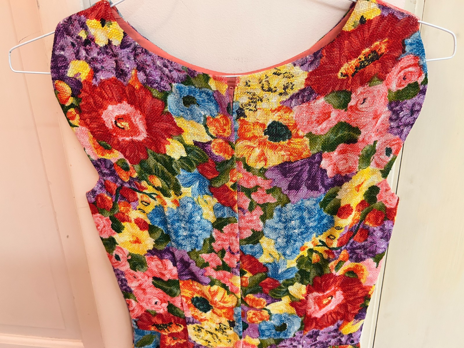 Vintage Edward Abbott Of New York 1960’s Colorful Midi dress Pre-Owned