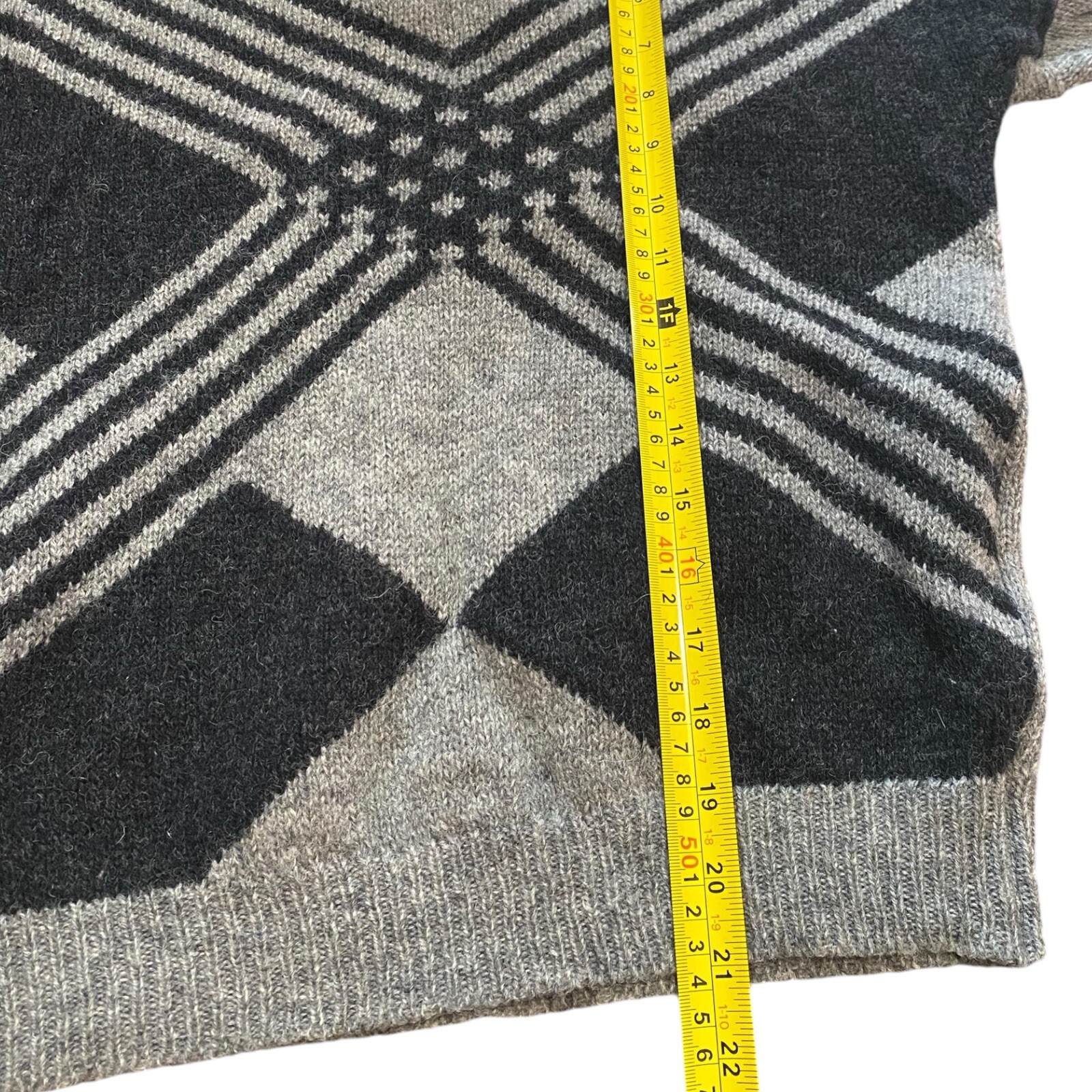 Vintage Laura Scott Shetland Wool Argyle Sweater Women’s Size Small New Zealand