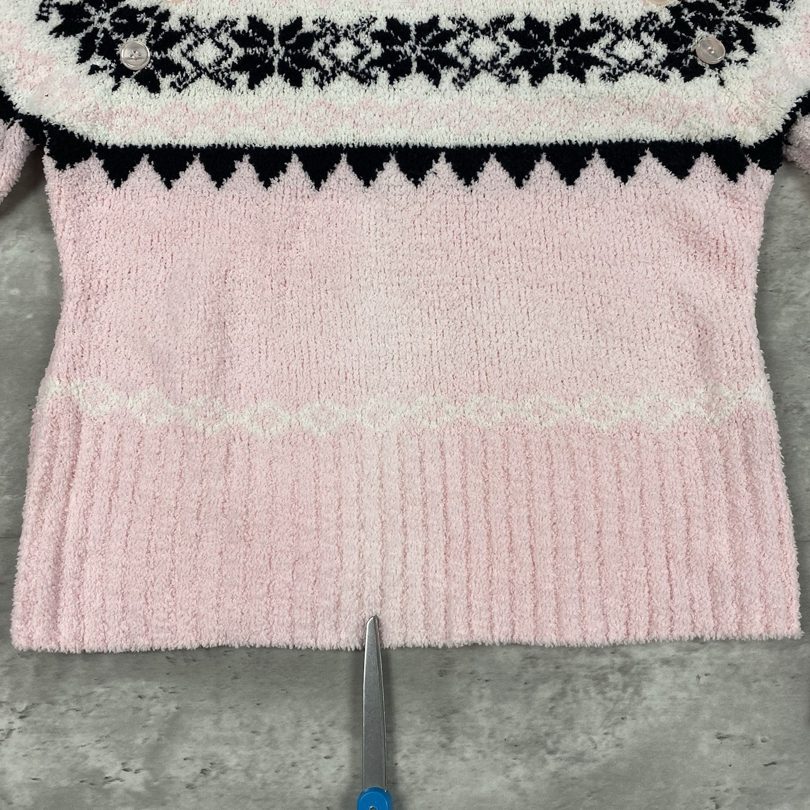 vintage Heart Moon Star fleece sweater M crop bell sleeve Rampage 90s y2k 2000s