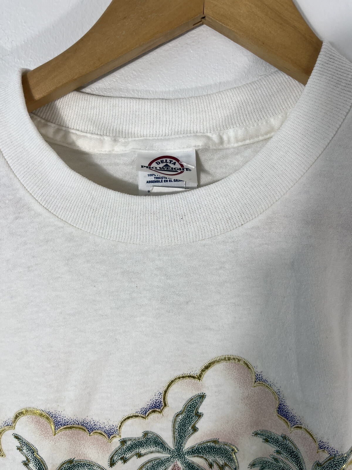 NOS Delta Pro Weight T Shirt Sz Large San Diego CA Short Sleeve Palm Trees