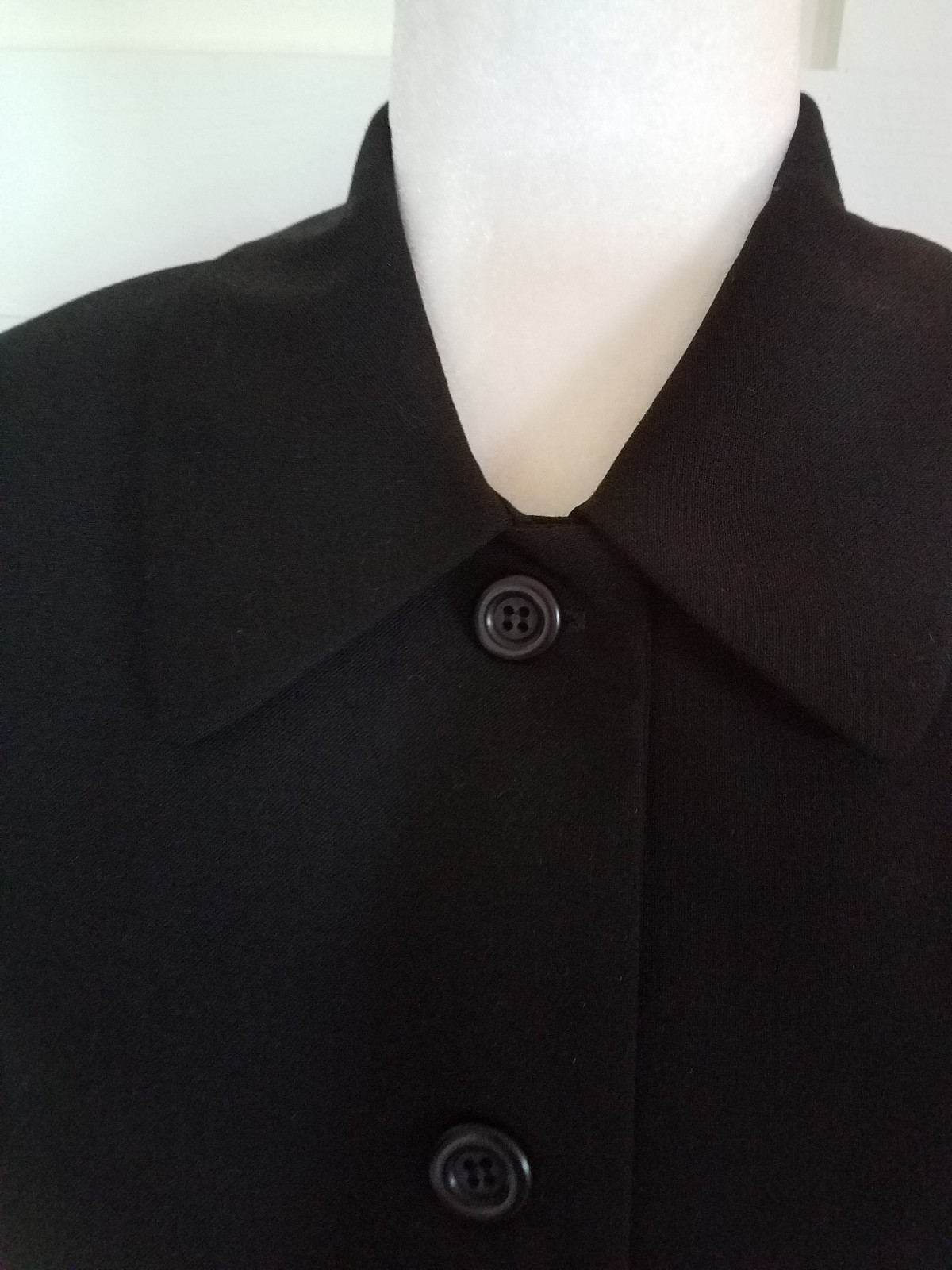 J G Hook Dress Jacket 2 Pc Set Size 8 P Black Wool Vtg lined coat