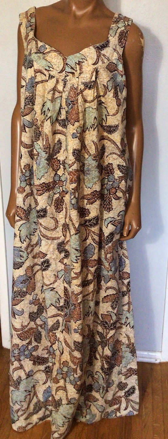 Vintage 1970s Homemade Cotton Maxi Dress Sundress