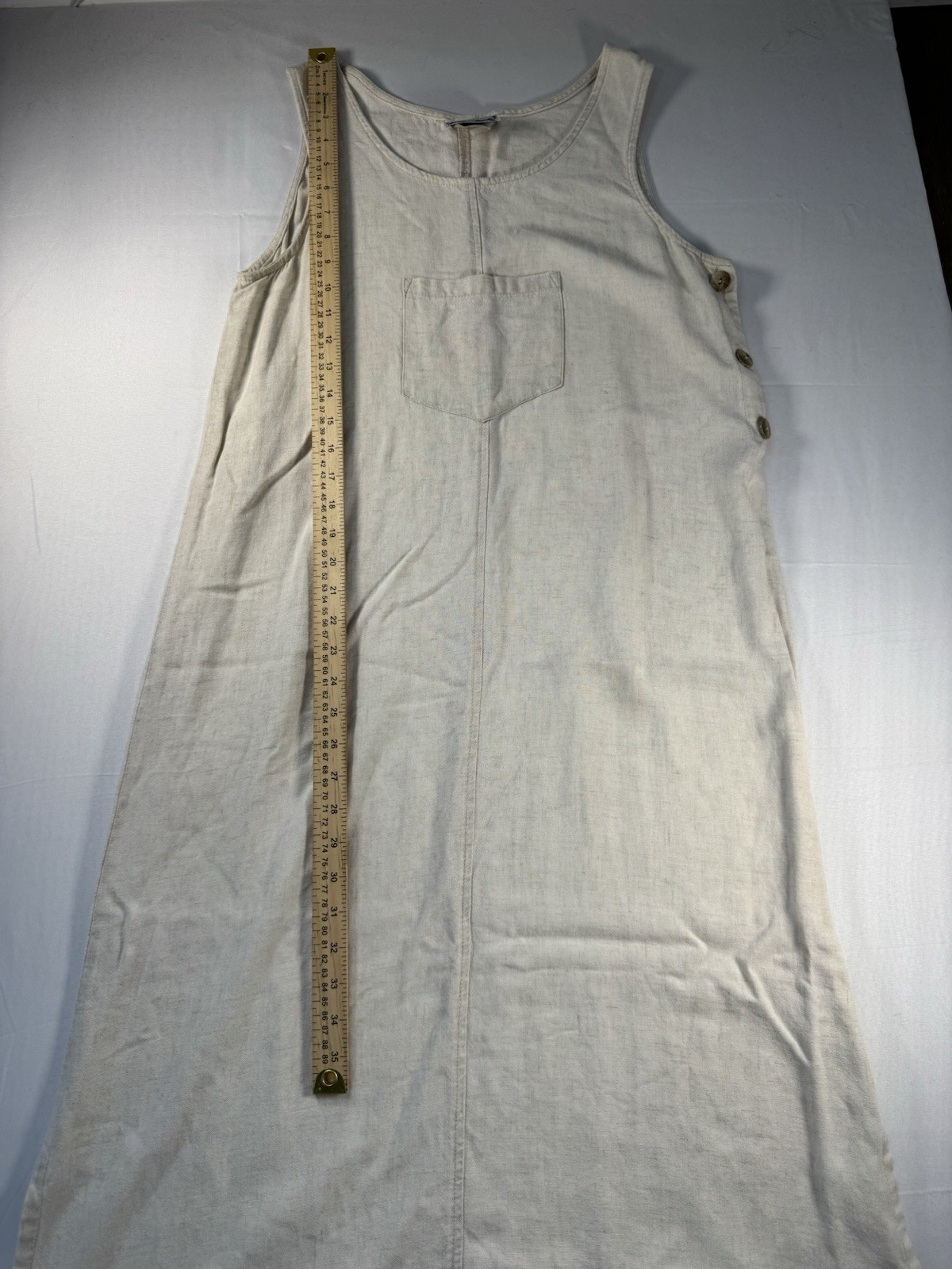 Vintage 90’s Linen Dressing Clio Boho Sleeveless Maxi Dress Women’s s Medium