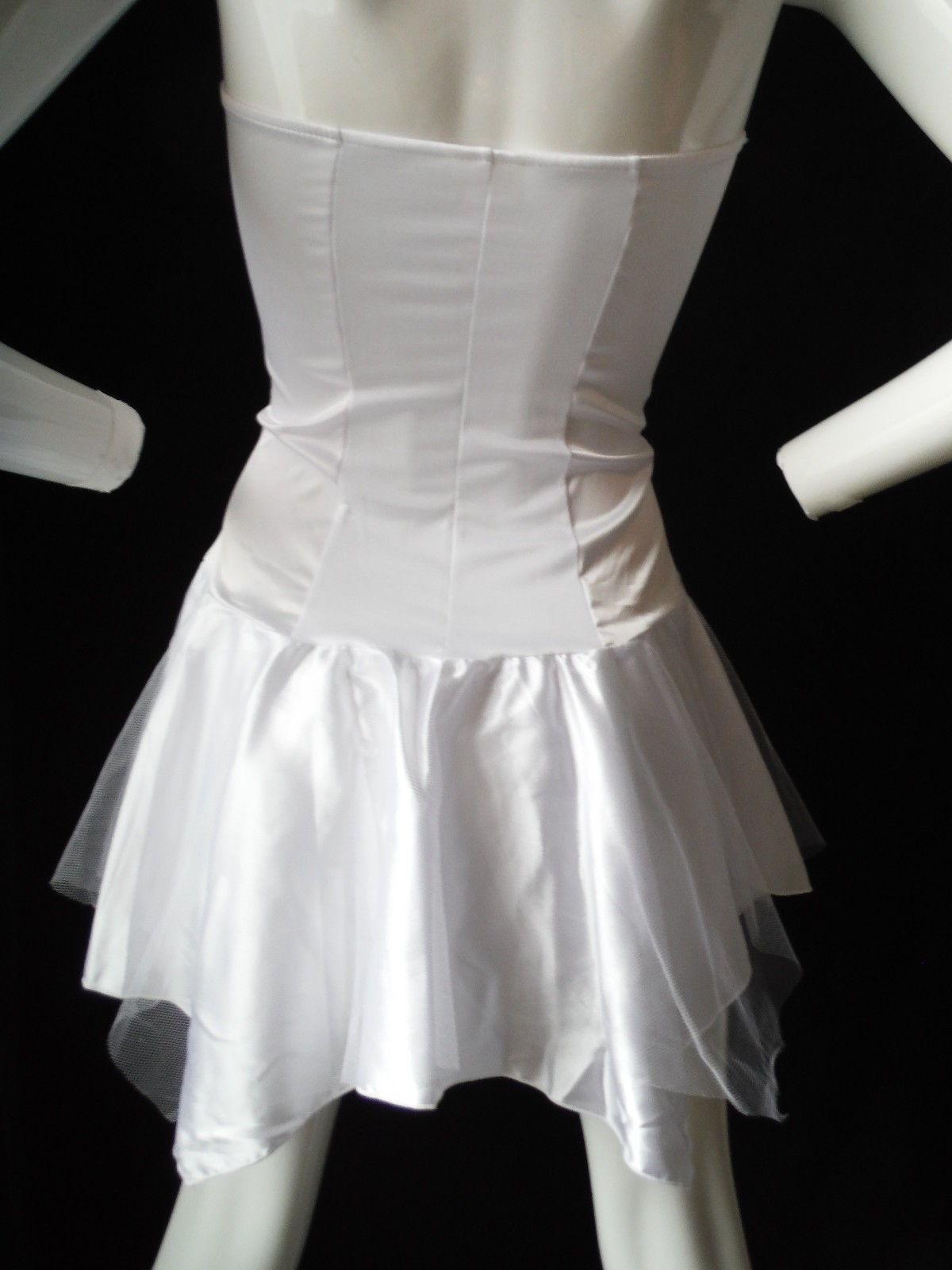 VTG Fredericks of Hollywood 90’s New Sexy!! White Lingerie Dress Tie Up Bodice S
