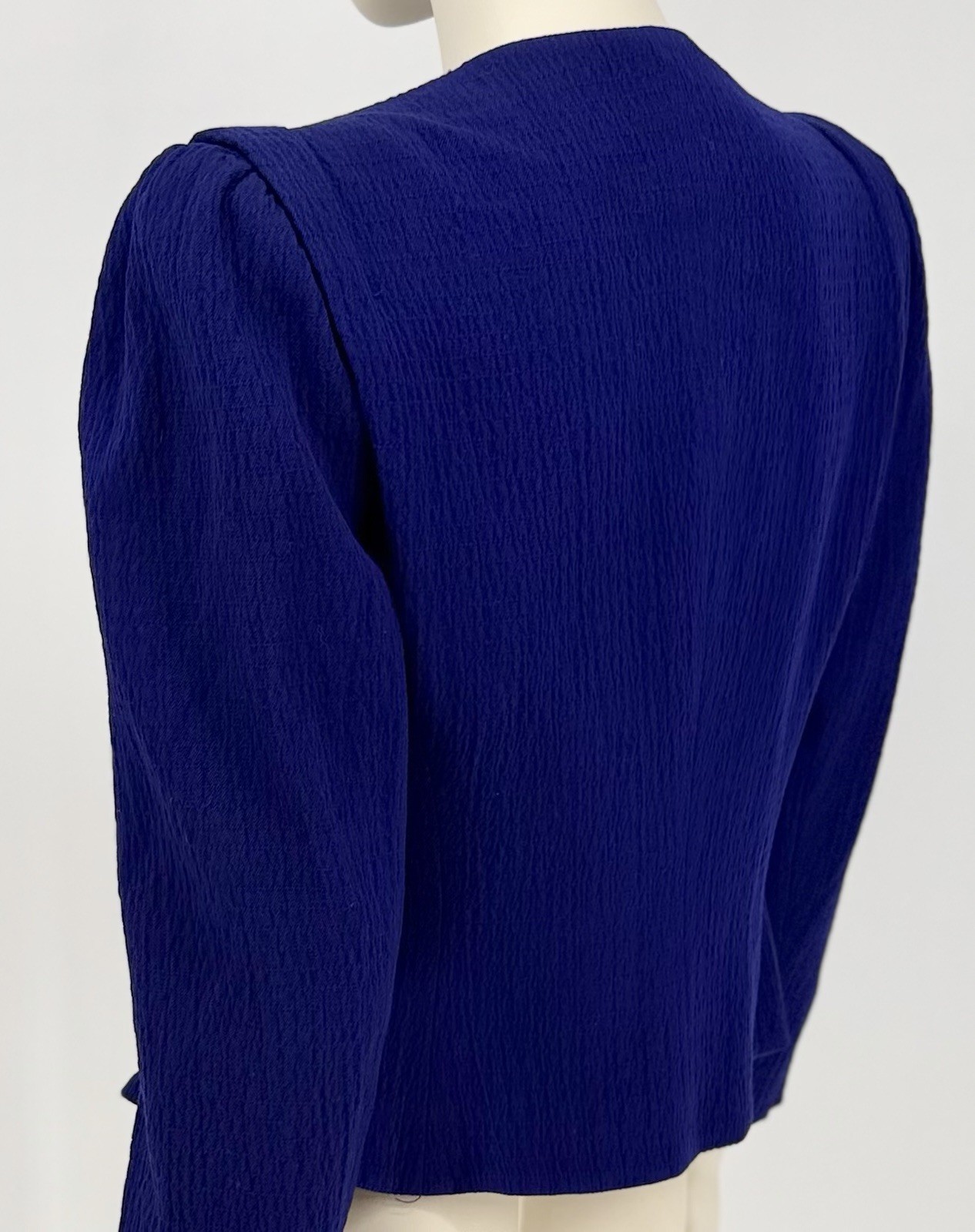 Vibrant Vintage DAVID HAYES purple/ Colbolt Blue Jacket Sz 8 Excellent Cond 80’s
