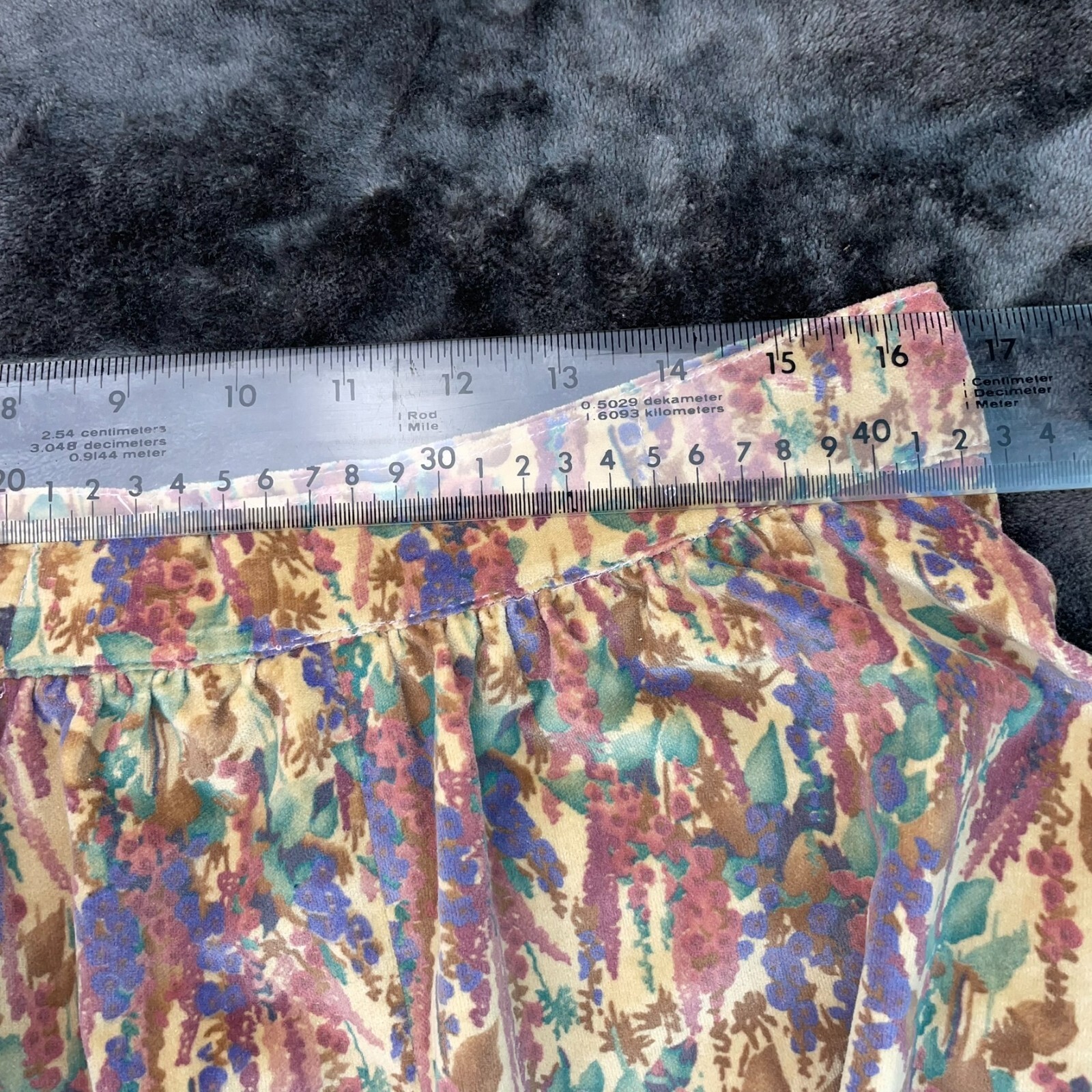Marguerite Rubel San Francisco Vintage Skirt Size 16 Retro Floral Trad Wife