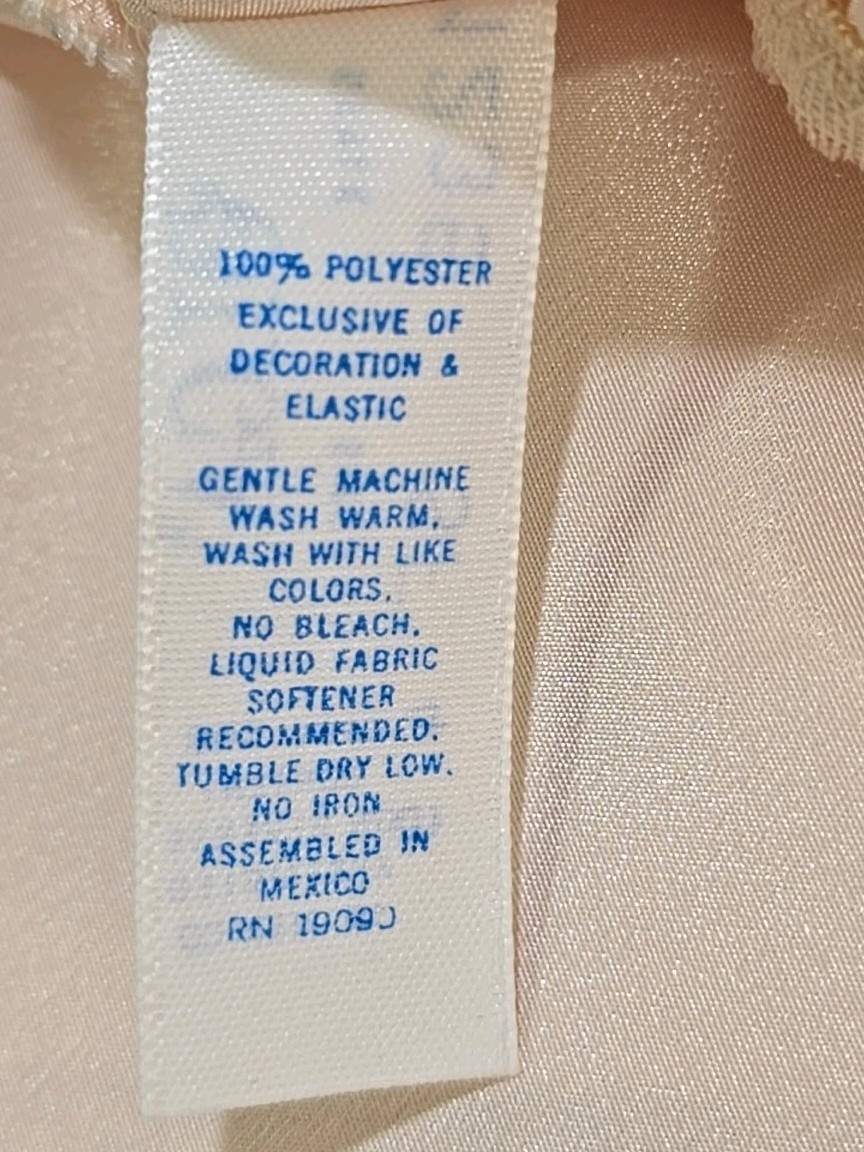 Olga Taffeta Half Slip Vintage Polyester Noisy Swish Waist 24″-32″ Length 25″