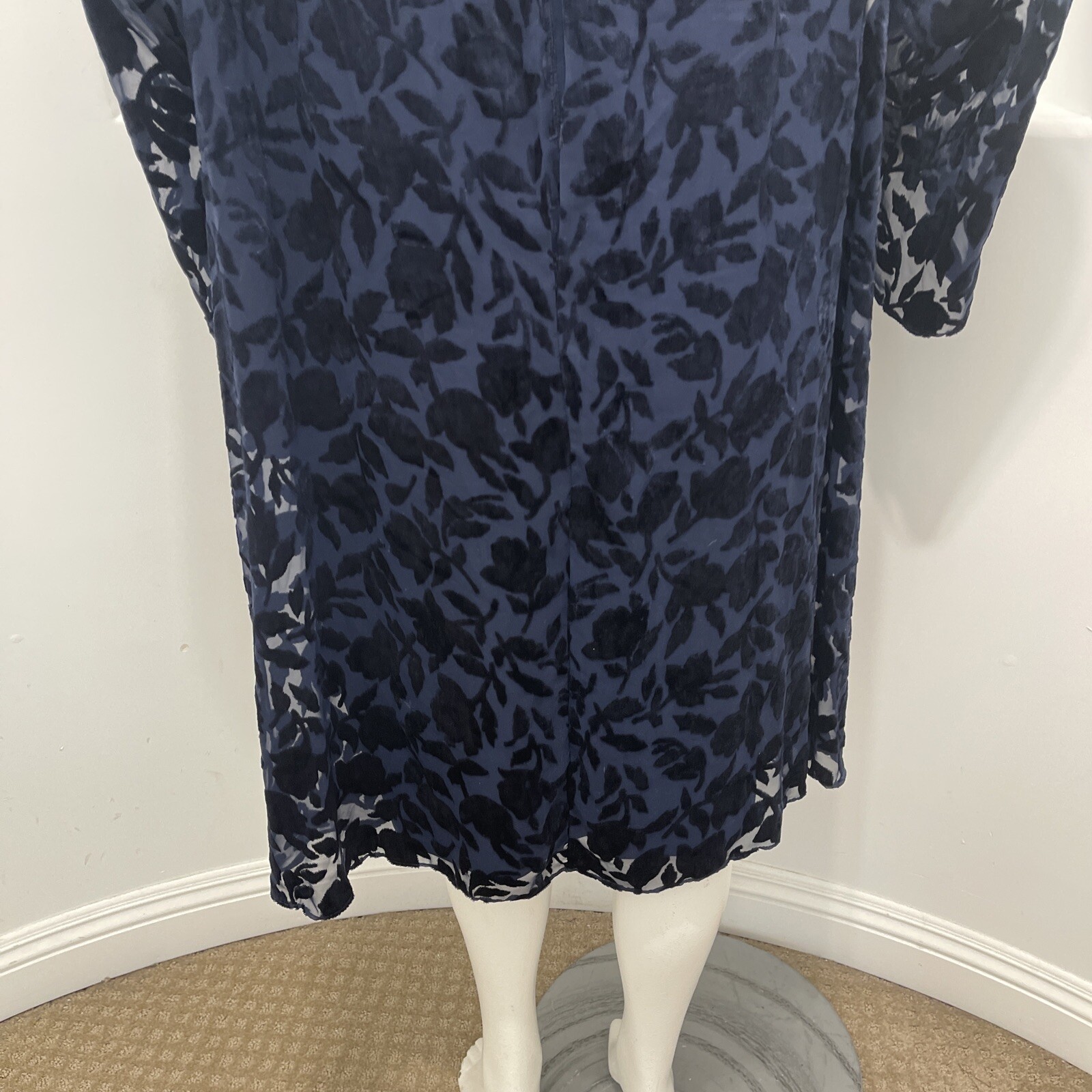EN FRANCAIS By Huey Waltzer For Saks Fifth Avenue VTg 80’s Dress Blue Size 24