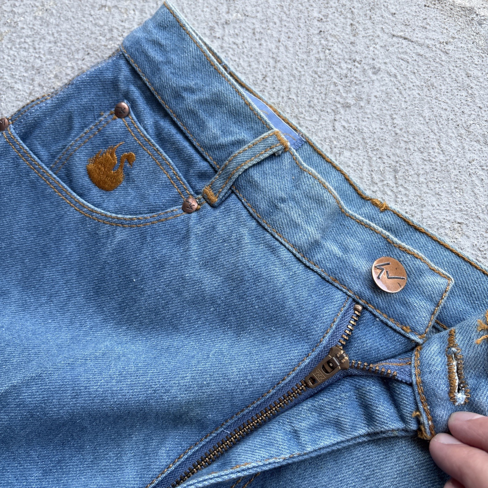 Lot Of 2 70s Deadstock Gloria Vanderbilt Murjani Jeans Womens Denim Sz 8 Vintage