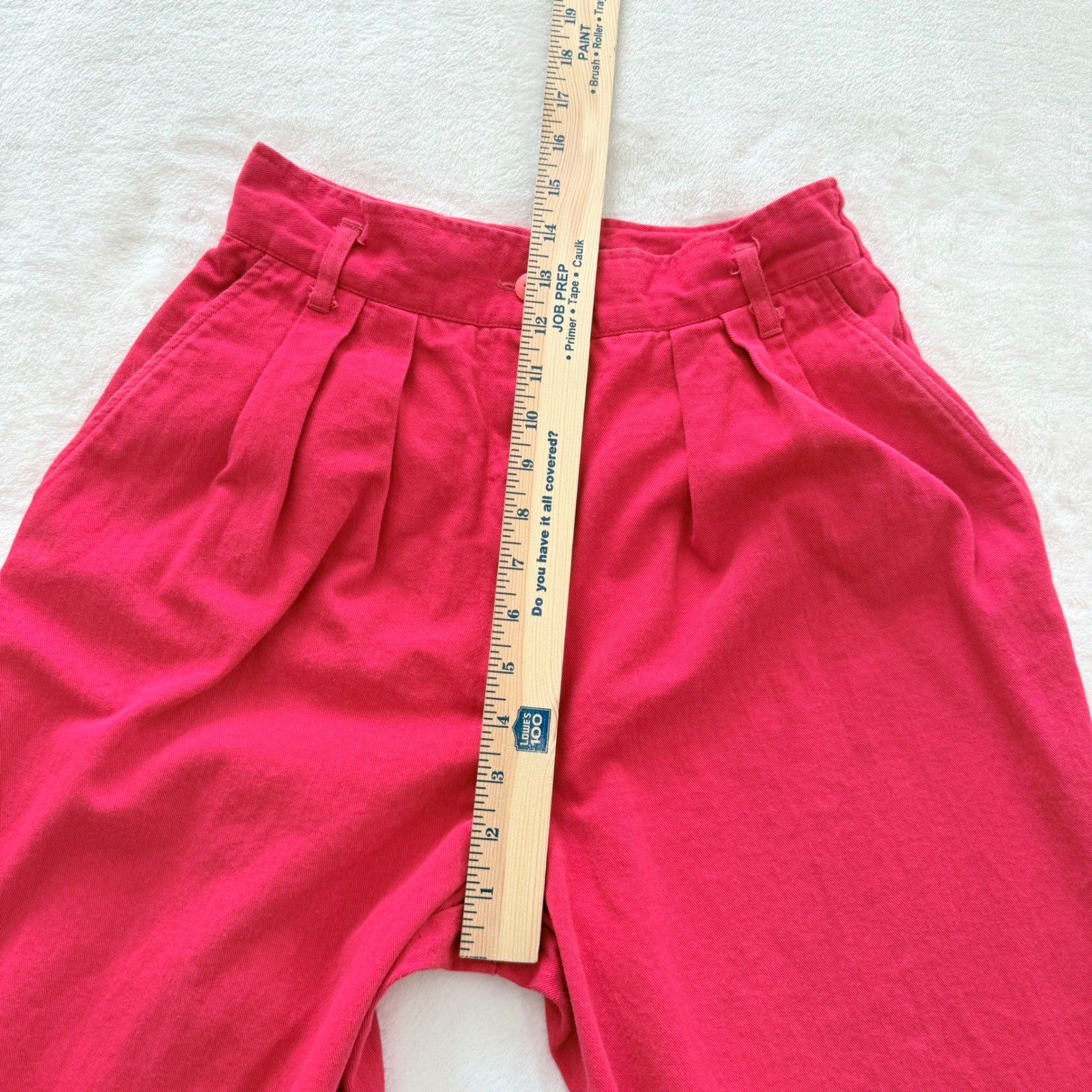 Vintage Rafaella Pink High Waist Pleated Pants Womens 10 100% Cotton Made Greece