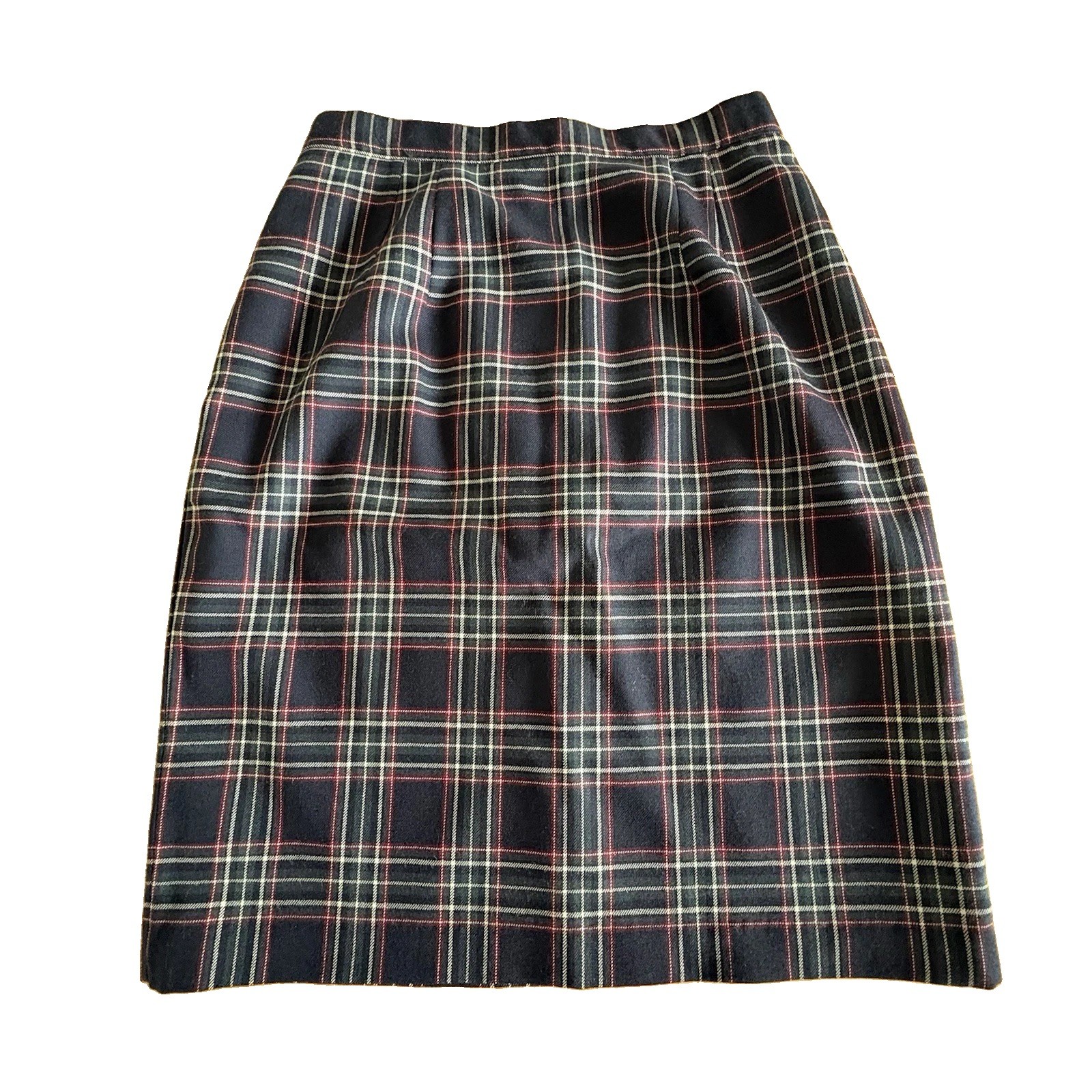 Vintage 90s Charter Club Wool Plaid Skirt Menswear Made In USA Size 10P